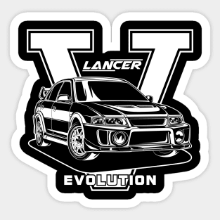 Lancer Evolution V (White Print) Sticker